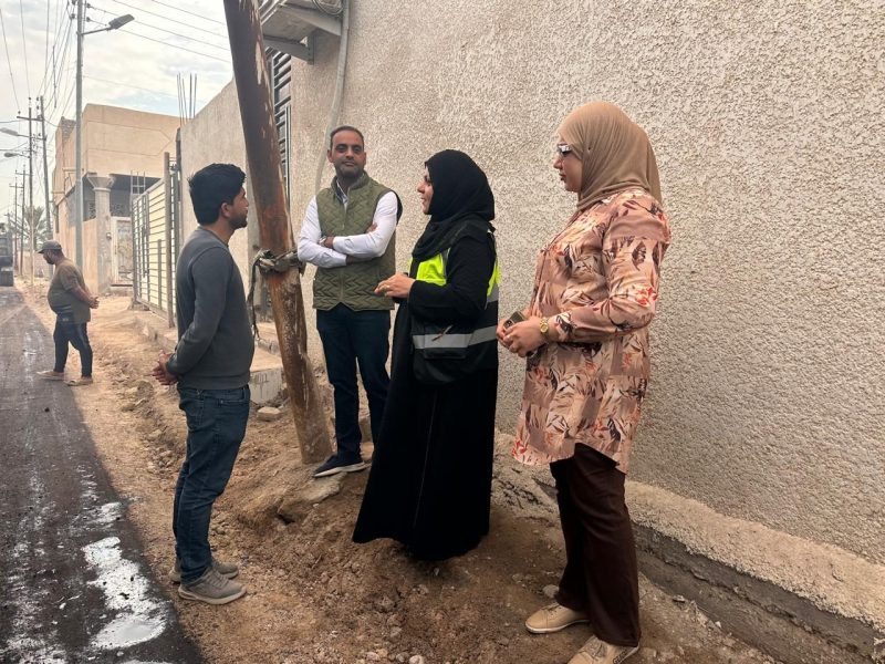 Site coordination meeting with the Municipality supervision team.